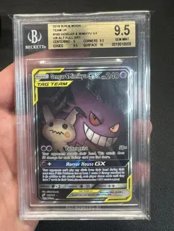 Pokemon Gengar & Mimikyu GX 165/181 Team Up BGS 9.5 Gem Mint - Image 1