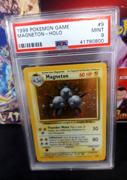 1999 Pokemon Unlimited Base Set Magneton Holo #9 PSA 9 Mint - Image 1