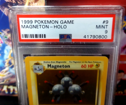1999 Pokemon Unlimited Base Set Magneton Holo #9 PSA 9 Mint - Image 2