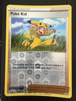 Pokemon - Swsh01: Base Set - Poke Kid 173/202 - Reverse Holo LP/NM - Image 1