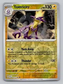 Reverse Holo Toxtricity 072/198 Uncommon SV01: Scarlet & Violet Base Set Pokemon - Image 1