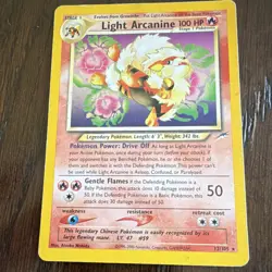 Pokemon TCG Lot (2) - Light Arcanine Neo Destiny 12/105. LP and MP - Image 2