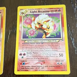 Pokemon TCG Lot (2) - Light Arcanine Neo Destiny 12/105. LP and MP - Image 3
