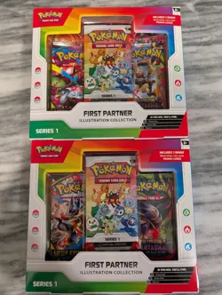 Pokemon TCG First Partner Illustration Collection Box Series 1 Lot of 2 - New - Image 1