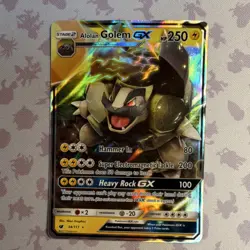 Pokemon Alolan Golem GX 34/111 Crimson Invasion Ultra Rare Holo - Image 1