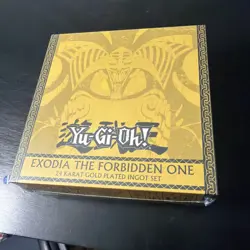 Yugioh exodia the forbidden one 24 karat gold plated ingot set - Image 1
