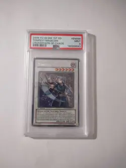 Yu-Gi-Oh! PSA 9 Tempest Magician Secret Rare First Edition CSOC-EN088 - Image 1