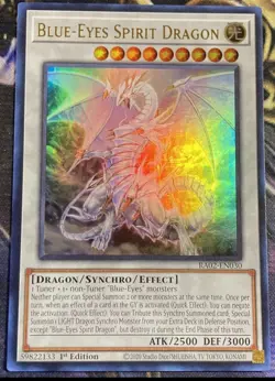 Yugioh Blue-Eyes Spirit Dragon Holographic Ultra Rare 1st Edition - Image 1