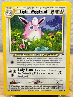 Neo Destiny Light Wigglytuff 54/105 Uncommon Pokemon Unlimited NM/LP - Image 1
