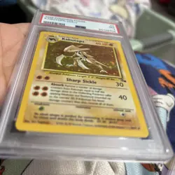 1999 POKEMON FOSSIL #9/62 KABUTOPS HOLO RARE PSA 7 9/62 - Image 3
