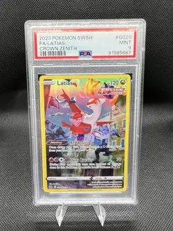 Pokemon TCG | Sword & Shield | Crown Zenith | Latias #GG20 | Full Art | PSA 9 - Image 1