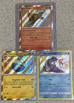Shiny Entei 112/091 Paldean Fates Rare Holo Pokemon TCG +++++ - Image 1