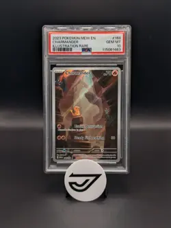 2023 POKEMON MEW EN-151 ILLUSTRATION RARE #168 CHARMANDER PSA 10 - Image 1