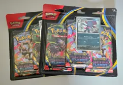 2pc Lot Pokemon Phantasmal Flames Weavile 3-Pack Booster Blister Factory Sealed - Image 1