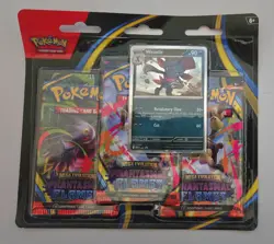 2pc Lot Pokemon Phantasmal Flames Weavile 3-Pack Booster Blister Factory Sealed - Image 2