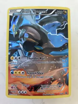 Pokemon TCG Black Kyurem XY80 Full Art Black Star Holo HP120 Frozen Slice 120 - Image 1
