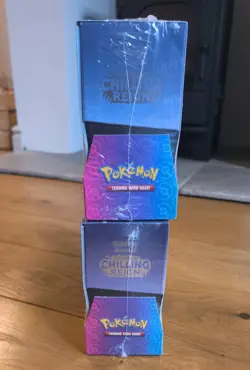 2x Pokemon TCG Costco Exclusive Chilling Reign ETB and Tin Sealed Evolving skies - Image 2