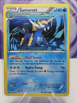 Pokemon Samurott 32/114 Black & White Base Set Holo LP - Image 1