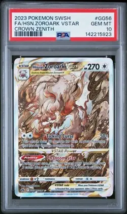 2023 POKEMON SWORD & SHIELD CROWN ZENITH FULL ART/HISUIAN ZOROARK VSTAR PSA 10 - Image 1