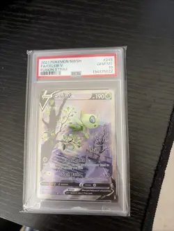 2021 POKEMON SWORD & SHIELD FUSION STRIKE #245 FULL ART/CELEBI V PSA 10 - Image 1