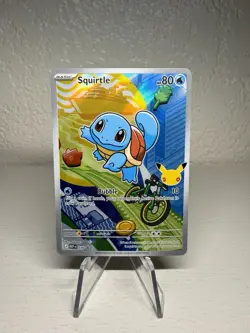 Pokemon TCG First Partner Illustration Squirtle Promo Full Art Holo 037 NM - Image 1