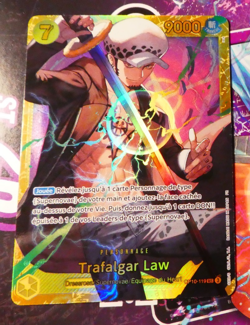 One Piece Card Game Carte SEC Holo Trafalgar Law OP10-119 FR Mint - Image 1