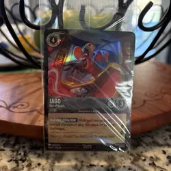 New Disney Lorcana D23 2025 Gold Member Exclusive Gift Iago Foil Promo Card - Image 1