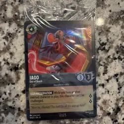 New Disney Lorcana D23 2025 Gold Member Exclusive Gift Iago Foil Promo Card - Image 4