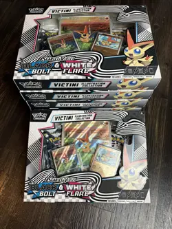 Pokemon Black Bolt & White Flare Victini Illustration Collection Box SV Sealed - Image 1