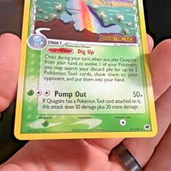 Quagsire 21/101 Delta Species Reverse Holo Rare EX Dragon Frontiers Pokemon Card - Image 3