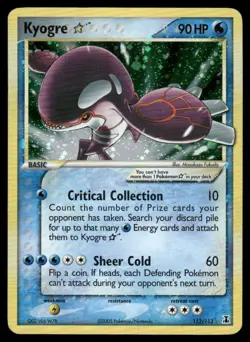 ⭐ Pokemon Cards Kyogre Star 112/113 Delta Species Holo Rare Star - Image 1