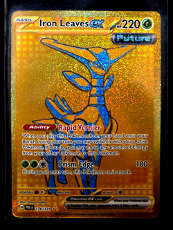 Pokemon Card Iron Leaves ex 176/131 Prismatic Evolutions Gold Full Art NM 2025 - Image 1