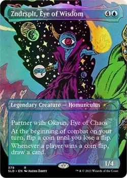 MTG English Zndrsplt, Eye of Wisdom NM Foil Secret Lair - Image 1