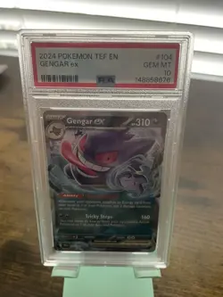 Pokemon TCG Gengar EX Temporal Forces Ultra Rare Card 104/162 PSA 10 Gem Mint - Image 1