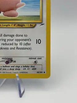 Pokemon TCG Jigglypuff Neo Destiny 44/105 Regular Unlimited Card - Image 3