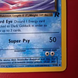Dark Golduck 37/82 Team Rocket Regular First Edition Pokemon Card Lp - Image 2