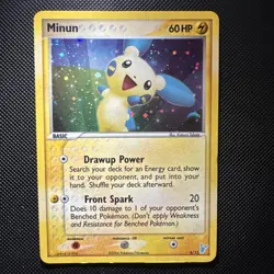 Minun 6/12 EX Trainer Kit 2 Plusle & Minun Deck Vintage 2006 Pokemon Card MP/HP - Image 1