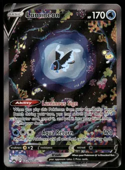 Pokemon Cards Lumineon V GG39/GG70 Crown Zenith Galarian Gallery Holo Rare V NM - Image 1