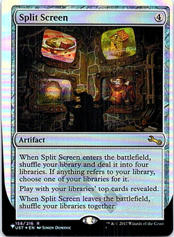 Split Screen Magic The Gathering The List Foil Light Play - Image 1