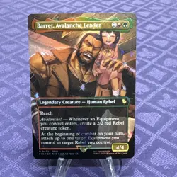 Barret, Avalanche Leader (Borderless) (Chocobo Track Foil) Commander: Final... - Image 1