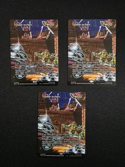 Magic MtG: *Borderless* Trouble in Pairs TMNT Non-Foil X3 Copies - Image 1