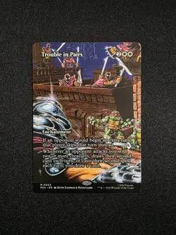 Magic MtG: *Borderless* Trouble in Pairs TMNT Non-Foil X3 Copies - Image 4