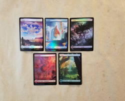 MTG Outlaws of Thunder Juction FOIL Basic Land Set of 5 (NM/MINT) - Image 1