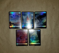 MTG Outlaws of Thunder Juction FOIL Basic Land Set of 5 (NM/MINT) - Image 2