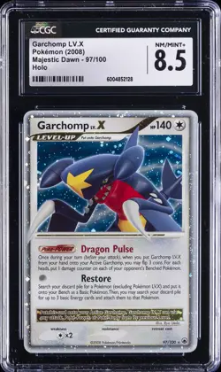 2008 POKEMON MAJESTIC DREAM - HOLO #97/100 GARCHOMP LV.X CGC 8.5 - Image 1