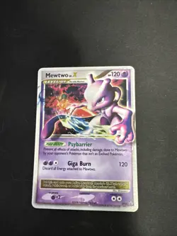 Pokemon TCG Mewtwo LV.X Black Star Promo DP28 Holo - Image 1