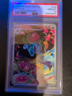 Pokemon TCG Ivysaur Illustration Rare Mega Evolution 134/132 PSA 10 Gem Mint - Image 1