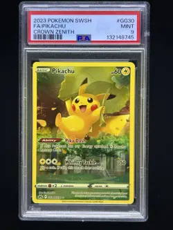 Pokemon TCG Pikachu GG30 Galarian Gallery FA Crown Zenith PSA 9 - Image 1