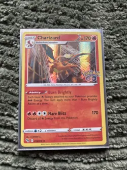 Pokemon Go Charizard TCG 010/078 LP Reverse Holo Rare (2022) - Image 1