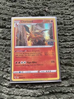 Pokemon Go Charizard TCG 010/078 LP Reverse Holo Rare (2022) - Image 2